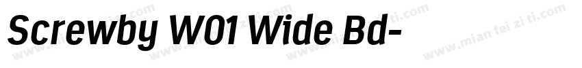 Screwby W01 Wide Bd字体转换